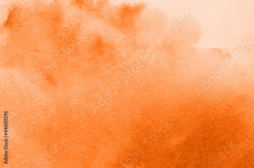 Abstract orange watercolor background texture