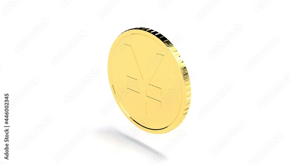 Gold coin yuan able to loop seamless 4k