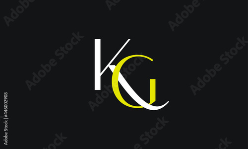 Alphabet letters Initials Monogram logo KG, GK, K and G