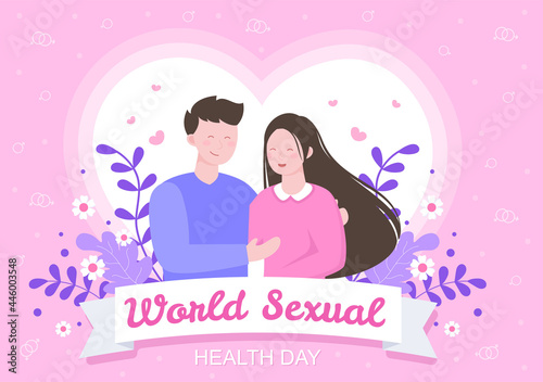 World Sexual Day which is held on September 4th For Raise Public Awareness About Harassment And How To Prevent Violence. Background Landing Page Illustration