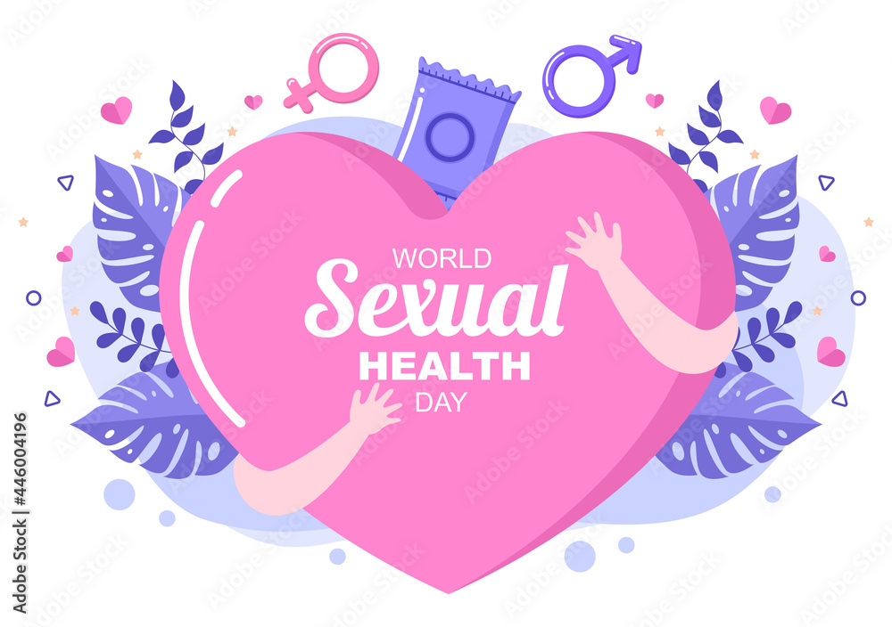 World Sexual Day which is held on September 4th For Raise Public Awareness About Harassment And How To Prevent Violence. Background Landing Page Illustration