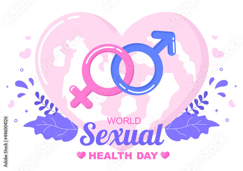 World Sexual Day which is held on September 4th For Raise Public Awareness About Harassment And How To Prevent Violence. Background Landing Page Illustration