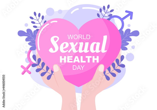 World Sexual Day which is held on September 4th For Raise Public Awareness About Harassment And How To Prevent Violence. Background Landing Page Illustration
