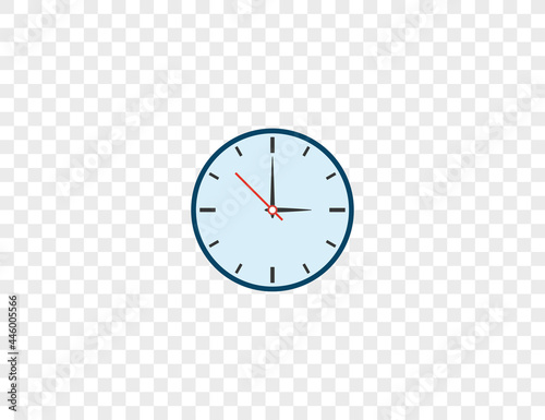 Clock, period, hours icon. Vector illustration. Flat.