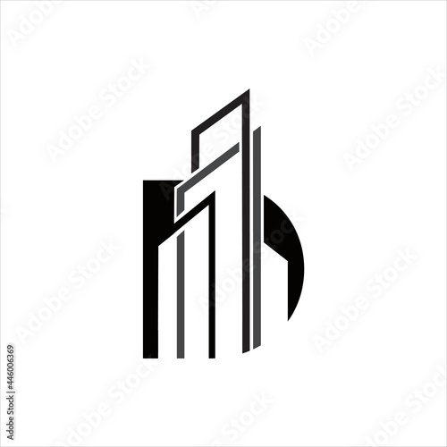 creative simple logo design initial d build