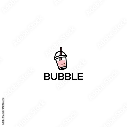 milk bubble drink logo vector
