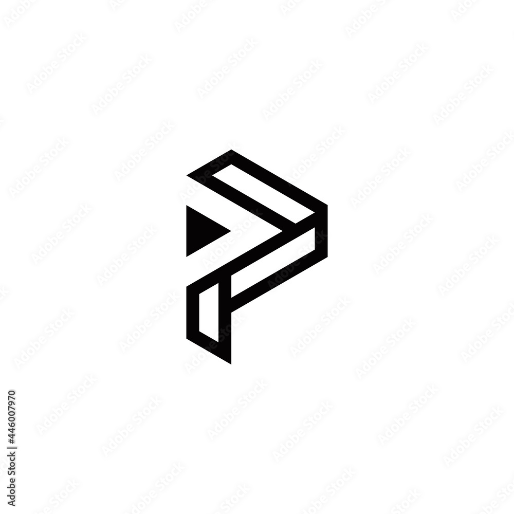 p initial media logo design vector template p initial media logo design vector template