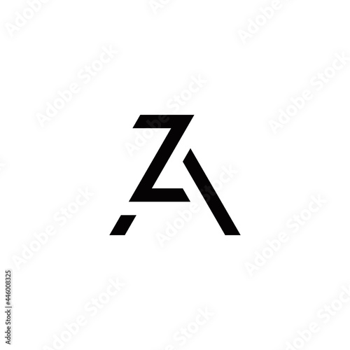 z a za az initial logo design vector template