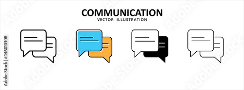 message bubble chat talk icon vector illustration simple flat design