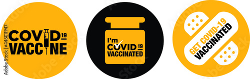 I'm Covid-19 vaccinated icon signage