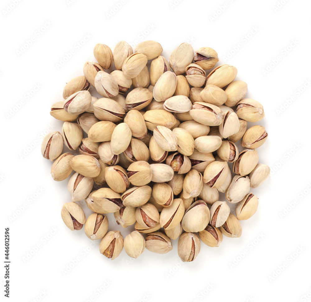 Pile of pistachios in the peel isolated Pile of pistachios in the peel isolated