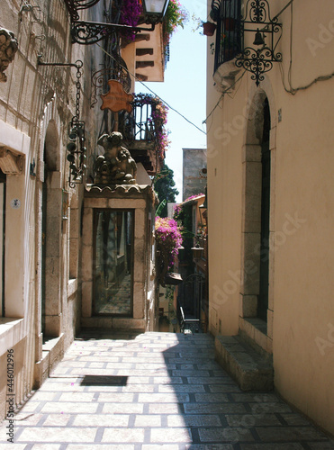 Beautiful vertical photo of a Villa Comunale di Taormina in Italy photo