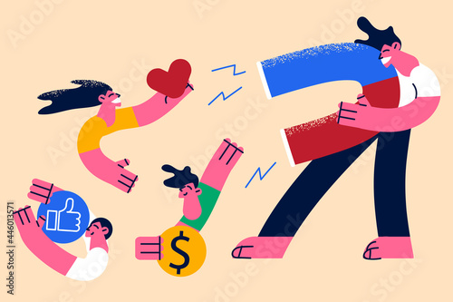 Social medial and influence concept