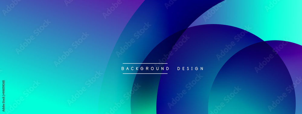 Abstract overlapping lines and circles geometric background with gradient colors Abstract overlapping lines and circles geometric background with gradient colors