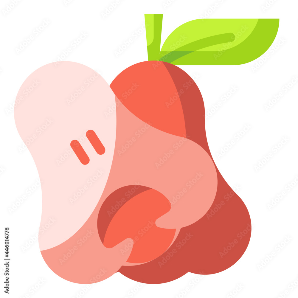 rose apple flat icon rose apple flat icon