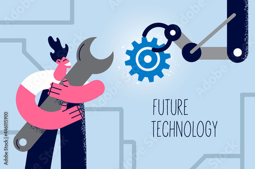 Future technology and artificial intelligence concept