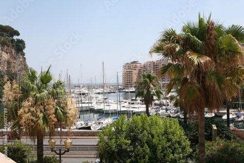 Landscape of Monaco in summer, beautiful mountains and sea © monceau