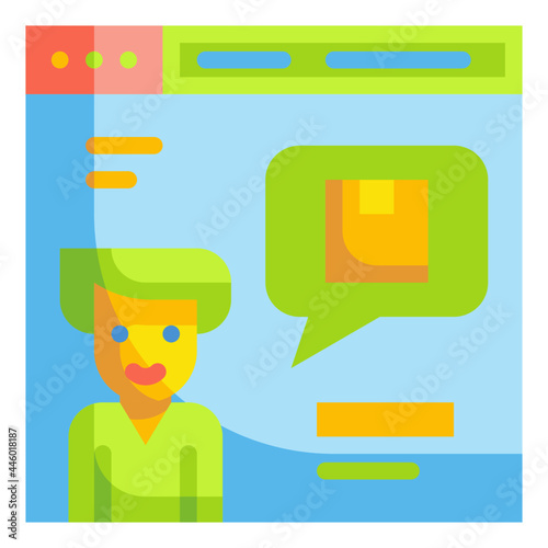 product reviews flat icon