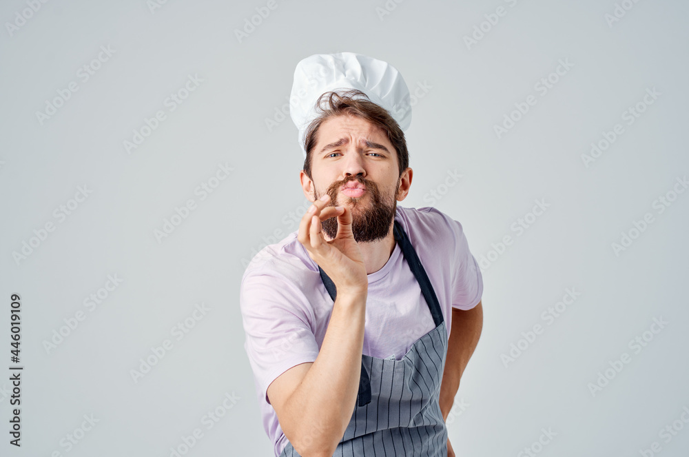 man in chef's uniform emotions professional work restaurant industry man in chef's uniform emotions professional work restaurant industry