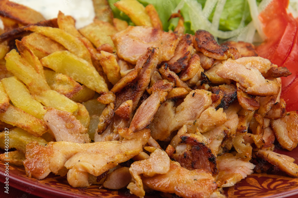 assiette kebab et frites assiette kebab et frites
