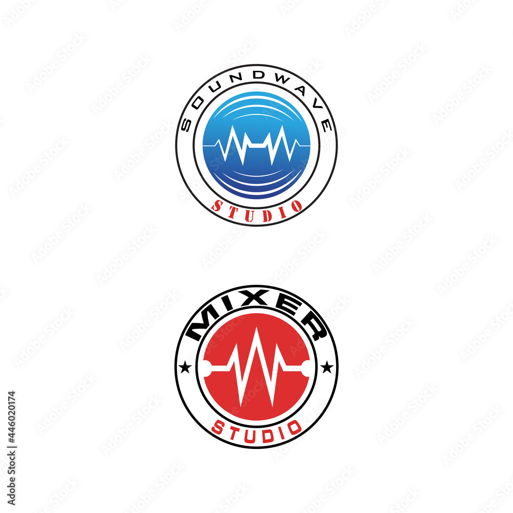 Sound waves vector illustration design template Sound waves vector illustration design template