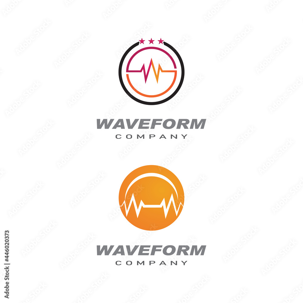 Sound waves vector illustration design template Sound waves vector illustration design template