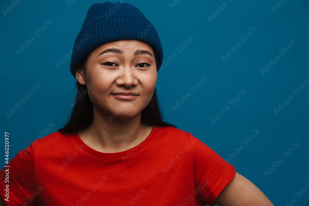 Portrait of a casual young asian woman standing Portrait of a casual young asian woman standing