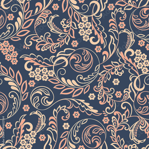 Floral background. Seamless vector pattern