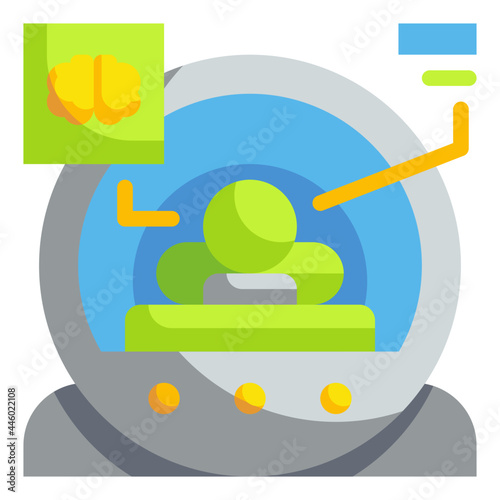 mri scan flat icon