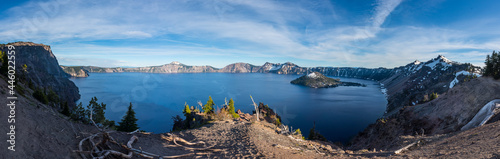 Gorgeous Crater lake on a spring day, Oregon, USA