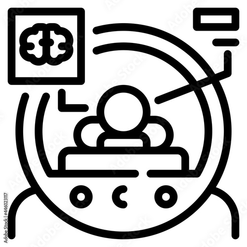 mri scan line icon