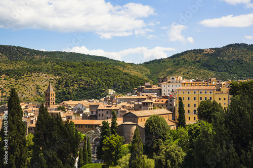 Bild auf Leinwand A beautiful view of villa d'este park in Tivoli, Italy