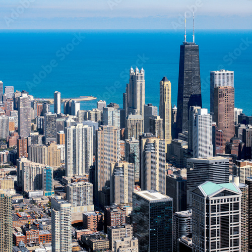 High level view of Downtown Chicago - USA