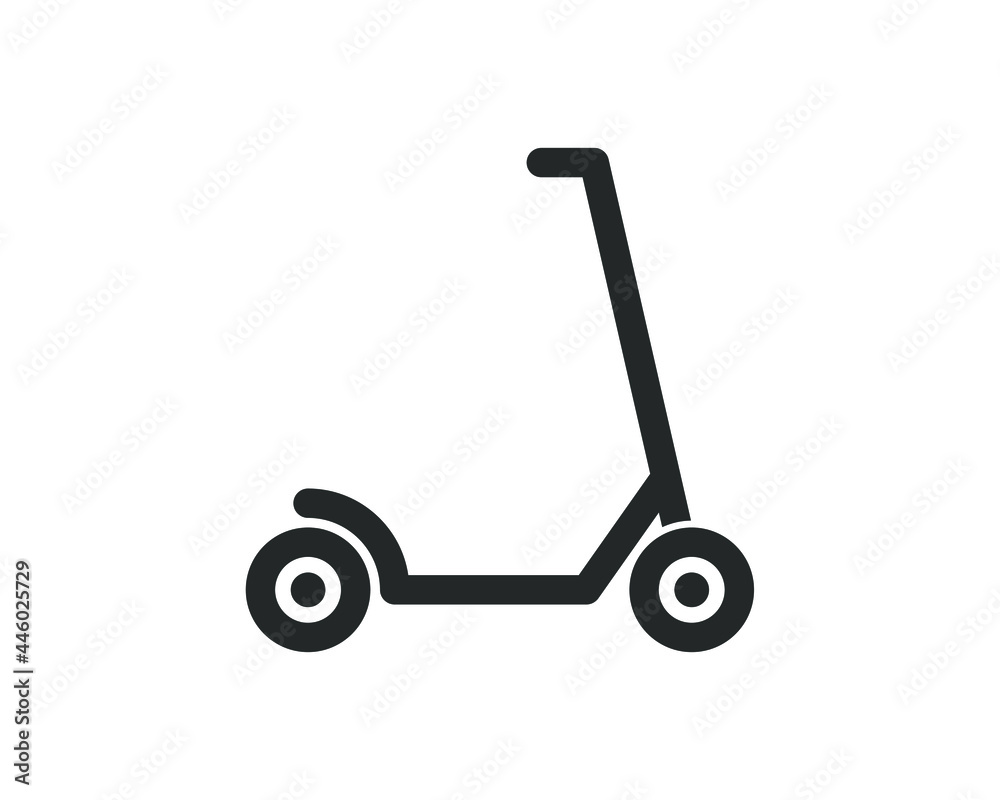 Electric Scooter icon symbol shape. E kick bike logo sign shape pictogram.  Vector illustration image. Isolated on white background. Stock Vector |  Adobe Stock