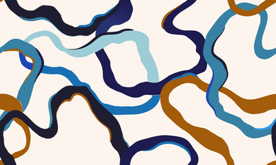 Sierkussen Schilder en tekenlijnen patronen Minimalistisch trendy abstract lijnenpatroon  © MURRIRA