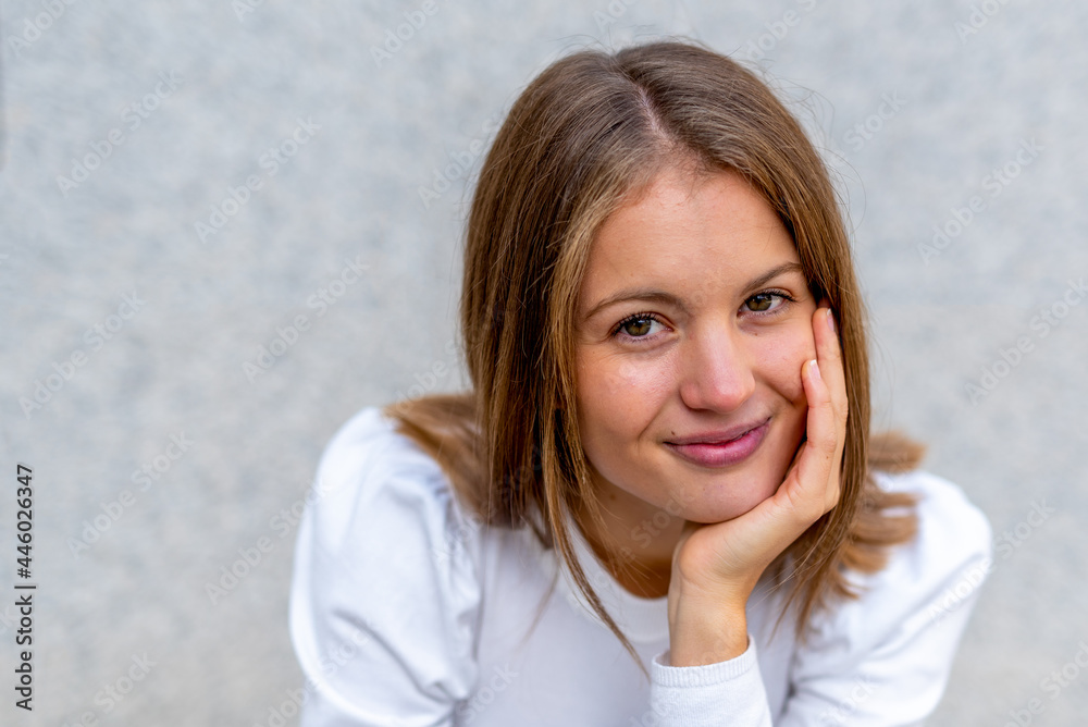 portrait of real young woman, genuine and natural beauty, university female student, no make up portrait of real young woman, genuine and natural beauty, university female student, no make up