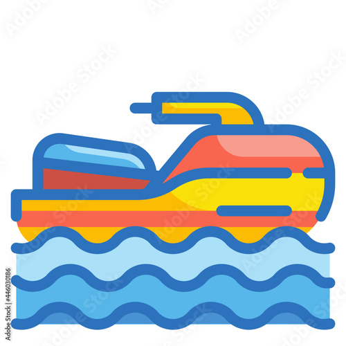 jetski line icon