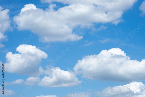 Beautiful blue sky clouds for background. © suthisak