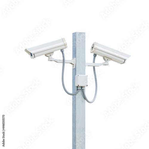 CCTV Camera on white background
