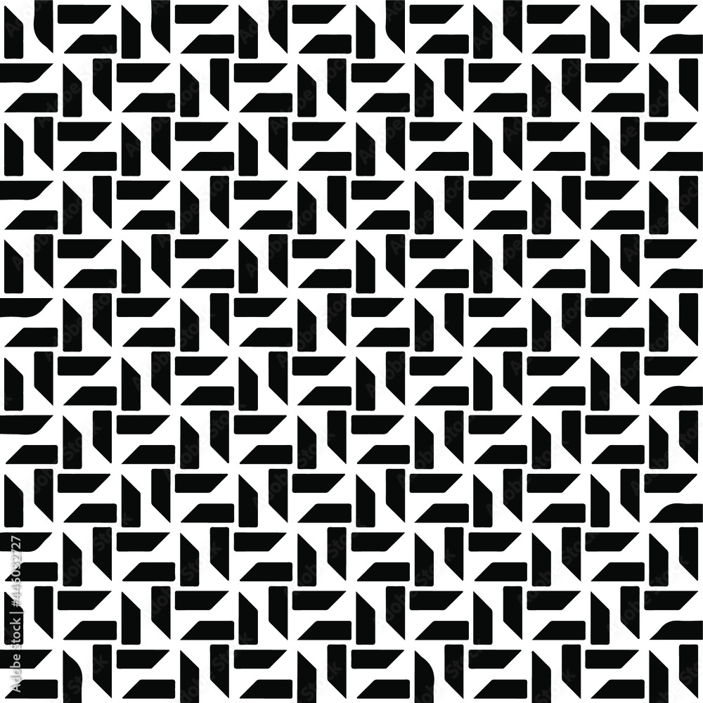 Seamless vector pattern in geometric ornamental style. Black and white pattern.
Seamless vector pattern in geometric ornamental style. Black and white pattern.