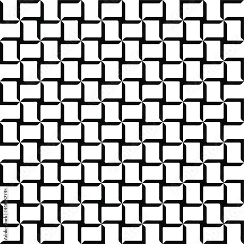 
Seamless vector pattern in geometric ornamental style. Black and white pattern.