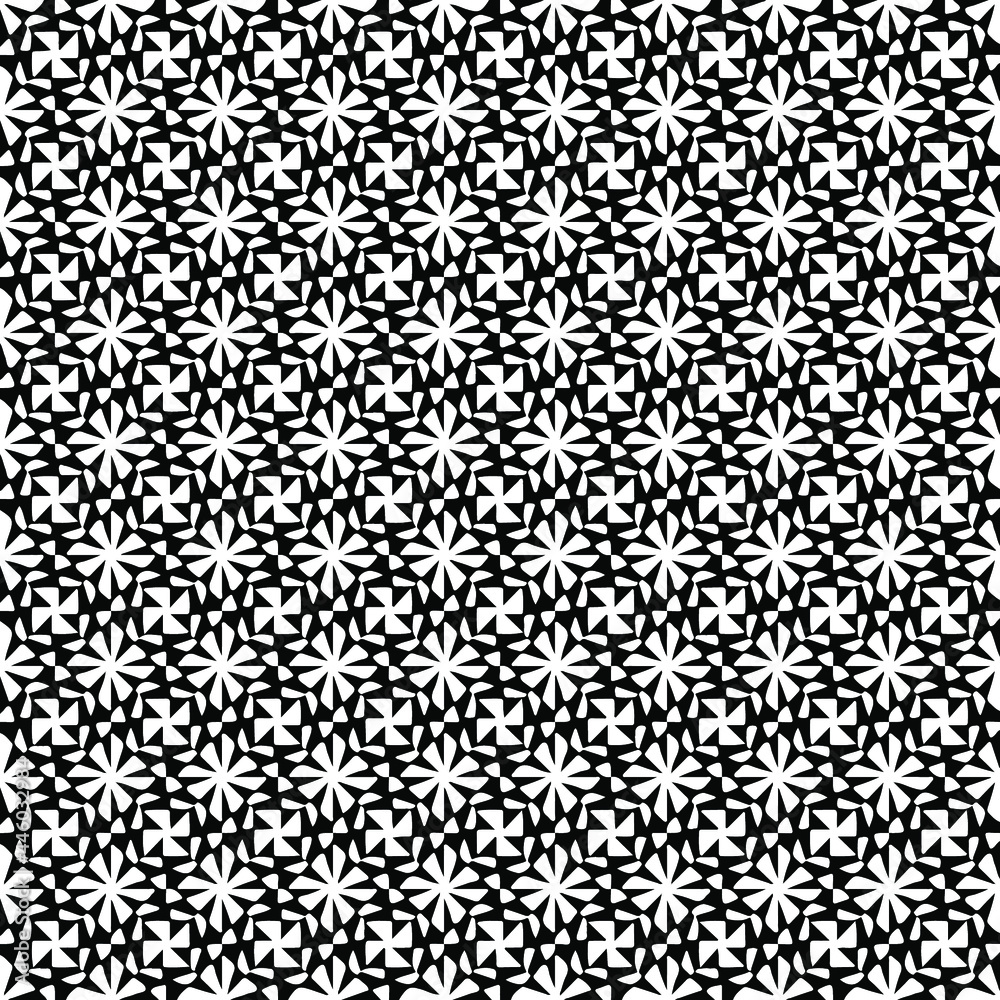 eamless vector pattern in geometric ornamental style. Black and white pattern.
eamless vector pattern in geometric ornamental style. Black and white pattern.