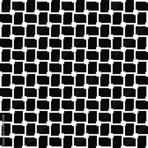 eamless vector pattern in geometric ornamental style. Black and white pattern.
