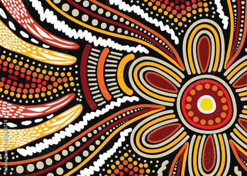 Aboriginal design vector background