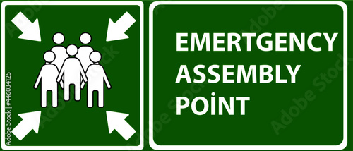 emergency assembly area vector illustration EPS 10.
