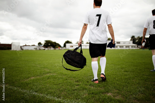 Photography Football player ready for practice