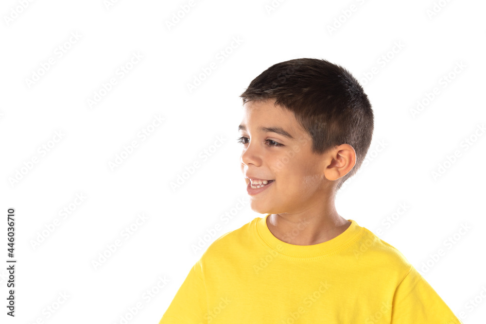 Daydreaming boy looking up Daydreaming boy looking up