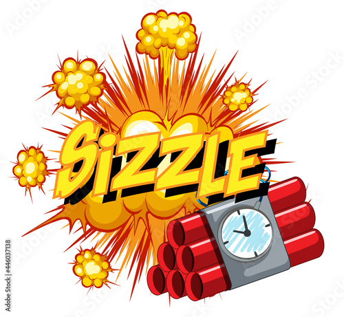 Comic speech bubble with sizzle text