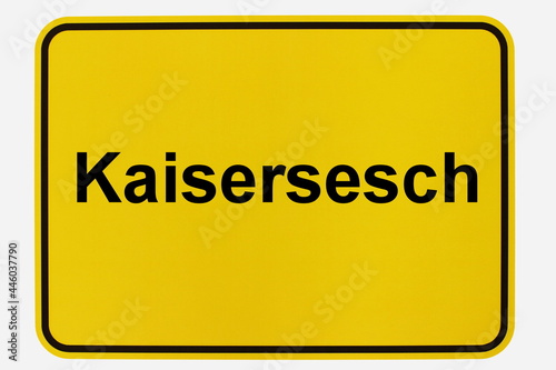 Illustration eines Stadteingangsschildes der Stadt Kaisersesch photo