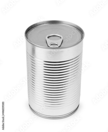 Cuadro en lienzo metal tin cans foods fruits Vegetables legumes tuna meat easy open on white back